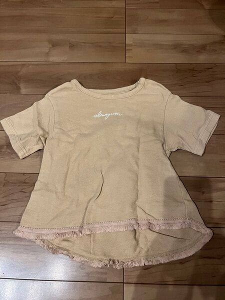 チャオパニックティピー 半袖Tシャツ ベージュ Sサイズ フリンジ シンプル