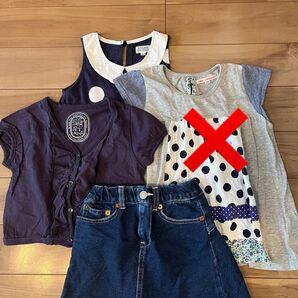 BLUEU AZUR ブルーアズール★半袖チュニックなど3点セット 110cm 夏服 半袖Tシャツ Tシャツ