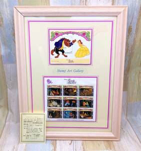 Art hand Auction Limited Edition Rare ★ Beauty and the Beast Belle & Beast ★ Stamp Art Gallery Stamp ★ Disney Disney TDL Picture Painting Frame, antique, collection, Disney, others