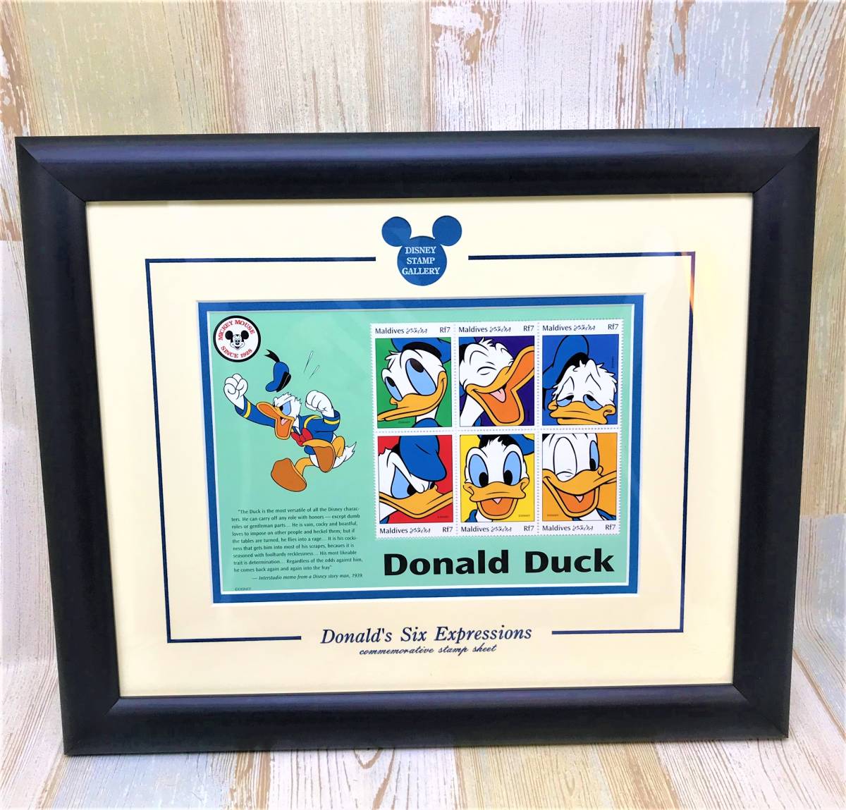 Artículo limitado Raro★Pato Donald★Sello Galería de arte Sello★Disney Disney TDL Cuadro Pintura Marco, antiguo, recopilación, Disney, otros