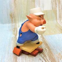 レア★WDCC 三匹の子ぶた Three Little Pigs プラクティカル・ピッグ 三男 レンガ★陶器製 フィギュア ディズニー Disney TDL 訳有品_画像9