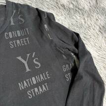 Y's YOHJI YAMAMOTO ワイズ ヨウジヤマモト ロゴプリント ロンT カットソー 長袖シャツ ロングスリーブTシャツ レディース_画像4