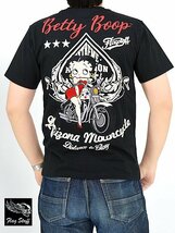 Betty Boop×Flag Staff 半袖Tシャツ◆Flagstaff ブラックXLサイズ 432020 フラッグスタッフ ベティーちゃん 刺繍 バイカー_画像1