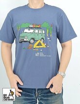 NISSANコラボ USAコットン ラシーン半袖Tシャツ◆go slow caravan ブルーMサイズ 391945 ゴースローキャラバン 日産_画像1