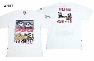 熊猫無情半袖Tシャツ◆PANDIESTA JAPAN ホワイトMサイズ 523860 パンディエスタジャパン パンダ パロディ