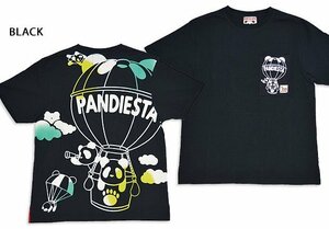 バルーンパンダポケット半袖Tシャツ◆PANDIESTA JAPAN ブラックLサイズ 523202 パンディエスタジャパン ユニセックス