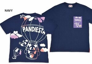 バルーンパンダポケット半袖Tシャツ◆PANDIESTA JAPAN ネイビーXLサイズ 523202 パンディエスタジャパン ユニセックス