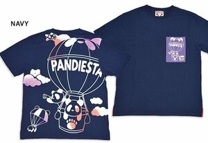 バルーンパンダポケット半袖Tシャツ◆PANDIESTA JAPAN ネイビーLサイズ 523202 パンディエスタジャパン ユニセックス