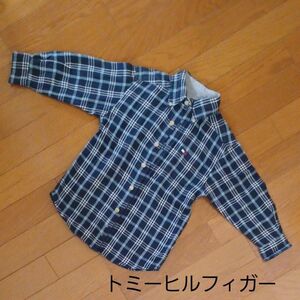 TOMMY HILFIGER　トミーヒルフィガー　チェックシャツ 長袖シャツ　ネイビー　100～110cm