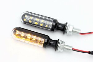 送料185円 スリムLEDウインカー2個 ブラック 黒 GPZ900R ZRX1200 ゼファー400 ZRX400 バルカン ZRX1100 バリオス Dトラッカー