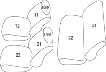 クラッツィオ シートカバー クラッツィオダイヤ(ブラック×ホワイトステッチ)タウンエース バン S402M/S412M ET-1281 Clazzio_画像2