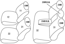 クラッツィオ シートカバー クラッツィオダイヤ(ブラック×レッドステッチ)クラウン アスリート GRS180/GRS181/GRS182/GRS184 ET-0187_画像2