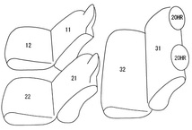 クラッツィオ シートカバー クラッツィオセンターレザー(グレー)キャロル HB37S/HB97S ES-6028 Clazzio_画像2