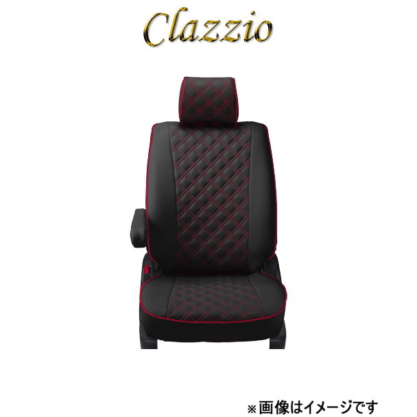 クラッツィオ シートカバー キルティングタイプ(ブラック×レッドステッチ)プレオプラス LA300F/LA310F ED-6508 Clazzio