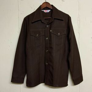 70 -е годы Levi's Levi's Saddle Man Store Man Polyester Shirt Shore Pre Old Old Olding Men's M70S