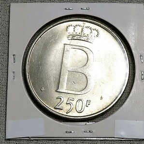 外国銭 ベルギー250フラン銀貨 1976年 記念銀貨 外国コイン 海外硬貨の画像2