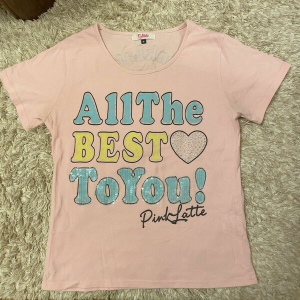 ピンクラテ　pinklatte 半袖Tシャツ　半袖　Tシャツ　ピンク　Mサイズ