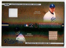 【TONY GWYN/JOE CARTER/TREVOR HOFFMAN/BRIAN LAWRENCE(SD Padres)】05 Absolute Memorabilia Team Quads Swatch Single Spectrum 086/100_画像2