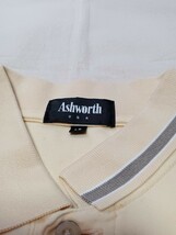 【中古品】ASHWORTH アシュワース メンズゴルフウェア　半袖ポロシャツ黄色　メンズサイズＬB（ＬＬ）_画像8