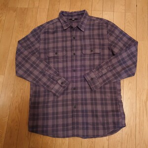 ユニクロ（UNIQLO）ブロックチェックシャツ（XL）グレー系