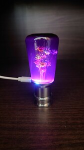 数量限定　オリジナル水中花シフトノブLEDスモーク　10センチ　デコトラ　旧車　街道レーサー　カスタムカー　ドリフト　シフトノブ延長