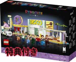 新品限定特典付　レゴ アイデア BTS Dynamite 21339 || LEGO 特製レコード型ポストカードとステッカーセット