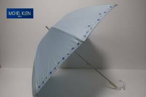 新品　ミッシェルクラン　MICHEL KLEIN　紫外線防止加工　雨でも安心　晴雨兼用日傘　A２６　ブルー系