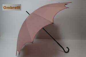 新品　ムーンバット製　Ombrelli（オンブレリ）　紫外線防止加工　ワイドタイプ　晴雨兼用　日傘　１　スモーキーピンク系