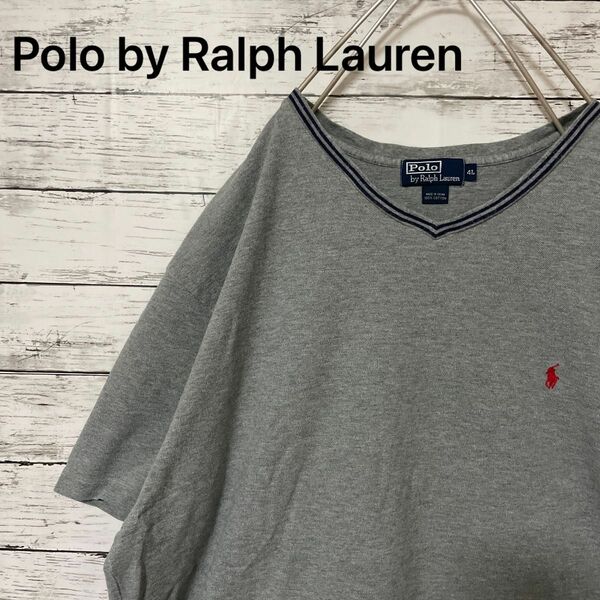 Polo by Ralph Lauren vネックカットソー ワンポイント 刺繍
