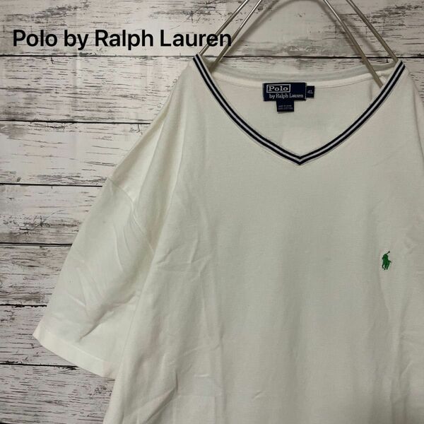 Polo by Ralph Lauren vネックカットソー ワンポイント 刺繍