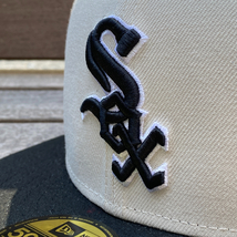 USA限定【6.7/8】Newera ニューエラ 59FIFTY シカゴ ホワイトソックス Whitesox メジャーリーグ OffCampus オートミール 黒 MLB (6-9)_画像3