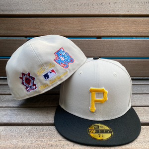 USA限定【6.7/8】Newera ニューエラ 59FIFTY ピッツバーグ パイレーツ Pirates メジャーリーグ OffCampus オートミール 黒 MLB (22-5)