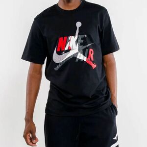 USA正規品 【3XL】 NIKE ナイキ AIR JORDAN エア ジョーダン 半袖 Tシャツ マッシュアップロゴ JUMPMAN ジャンプマン 黒 赤 NBA 米国規格