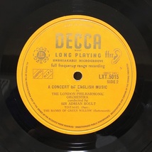 DECCA LXT-5015 ボールト A CONCERT OF ENGLISH MUSIC 金字外溝 / HOLST, BUTTERWORTH, BAX_画像4