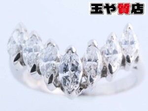 マーキスダイヤ0.75ct V字デザイン リング 12号 プラチナ pt900