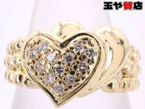  diamond 0.11ct двойной Heart te The Yinling g9 номер слабый K18YG желтое золото 