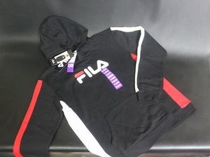 FILA filler Junior fleece Parker black size XL reverse side nappy * postage 520 jpy *