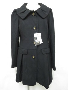 [ бесплатная доставка ][ новый товар ]ryuryuRyuRyu симпатичный пальто с отложным воротником чёрный L размер # контрольный номер L16366AWS18 -180327