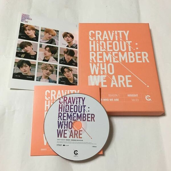 送料込み　CRAVITY　CD　ステッカー　SEASON1　☆HIDEOUT : REMEMBER WHO WE ARE☆　7曲　Ver.03　韓国盤　K-POP 