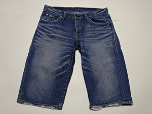 ●リーバイス LEVIS デニム ハーフパンツ W32 502 革パッチ●0327●