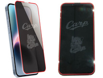 カープ公認デザイン 強化ガラス 保護フィルム iPhone 14ProMax 6.7インチ 8H 極薄 高品質 コーティング加工 ネコポス 送料無料_画像3