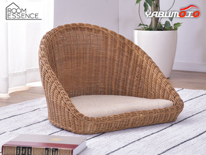  higashi . rattan floor chair Brown W53×D49×H38×SH7 NRS-425BR rattan floor chair "zaisu" seat living peace ... Manufacturers direct delivery free shipping 