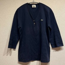 LACOSTE ラコステ ２つボタン Ｖネック セーター 7部丈セーター _画像1