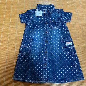 新品！キッズ子ども女の子デニムワンピース１００センチブリーズ