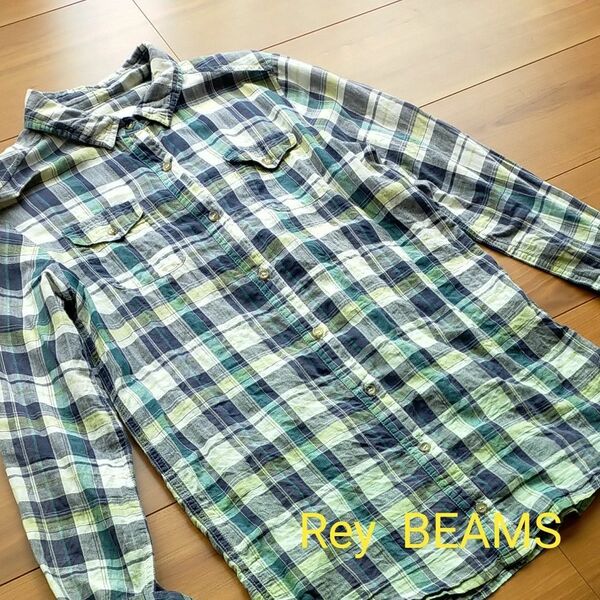 RAY BEAMS コットンチェックシャツ　少し難あり