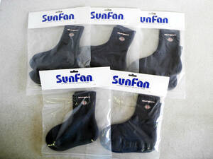 * unused 5 pairs set SUNFAN sun fan 2.5mm unisex XXS size high stretch socks / diving / surfing 