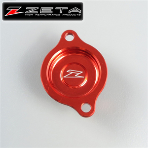 ◇CRF250R/'04-'09 CRF250X/'04-'14 ZETA オイルフィルターカバー レッド 展示品 (ZE90-1053)