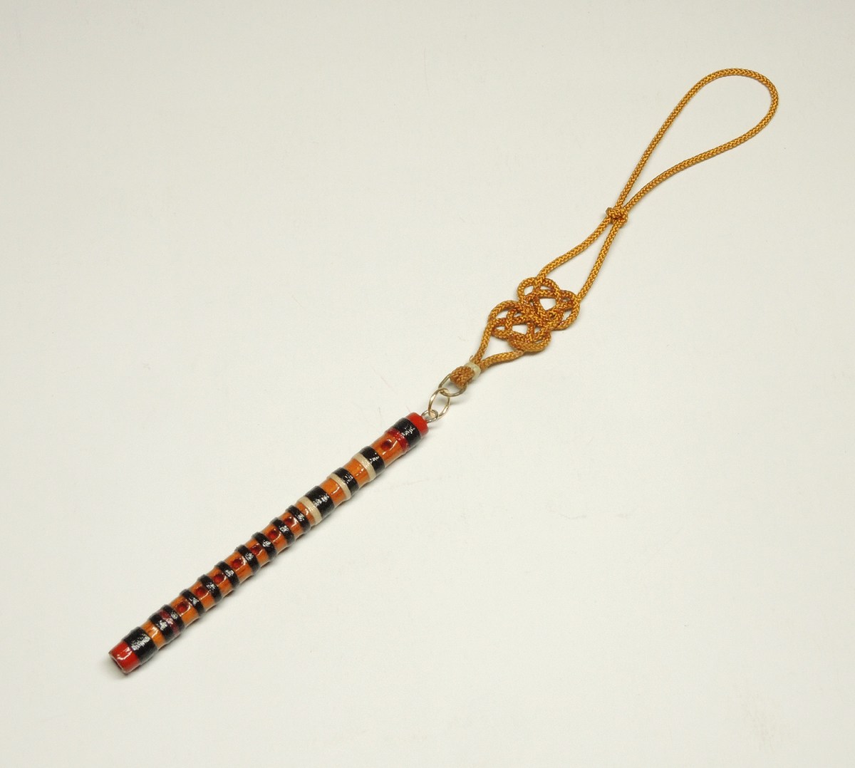 ミニチュア笛 横笛 篠笛 ミニ笛3.3cm 二本組 飾り紐 木製手作り