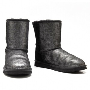  UGG UGGg Ritter mouton boots black silver 23