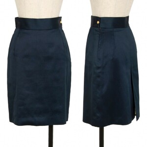  Vivienne Westwood red label o-b metal button trapezoid skirt navy blue 38